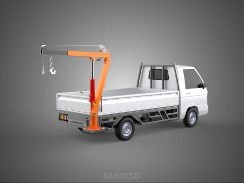 FOLDABLE MOUNTED BED CRANE HOIST LIFTING HAND WINCH PICKUP TRUCK 3D Model