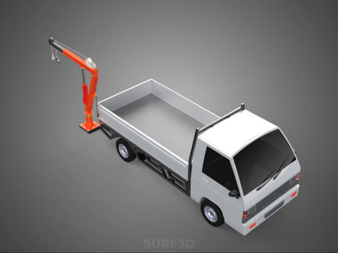 FOLDABLE MOUNTED BED CRANE HOIST LIFTING HAND WINCH PICKUP TRUCK 3D Model
