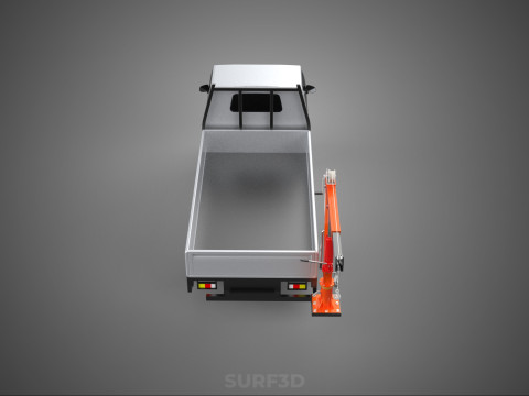FOLDABLE MOUNTED BED CRANE HOIST LIFTING HAND WINCH PICKUP TRUCK Modello 3D