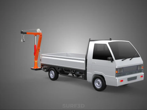 FOLDABLE MOUNTED BED CRANE HOIST LIFTING HAND WINCH PICKUP TRUCK 3D Model
