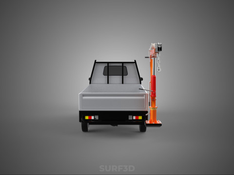 FOLDABLE MOUNTED BED CRANE HOIST LIFTING HAND WINCH PICKUP TRUCK Modello 3D