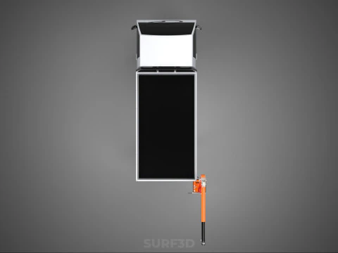 FOLDABLE MOUNTED BED CRANE HOIST LIFTING HAND WINCH PICKUP TRUCK 3D Model