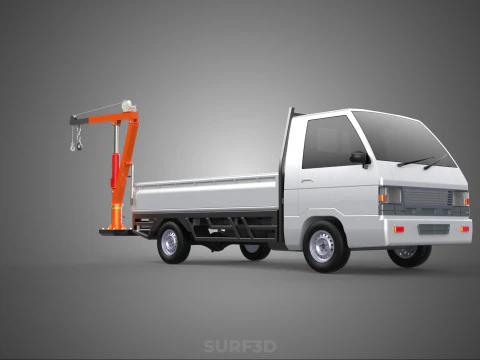 FOLDABLE MOUNTED BED CRANE HOIST LIFTING HAND WINCH PICKUP TRUCK 3D Model