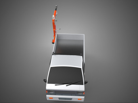 FOLDABLE MOUNTED BED CRANE HOIST LIFTING HAND WINCH PICKUP TRUCK Modello 3D