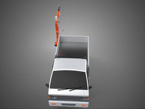 FOLDABLE MOUNTED BED CRANE HOIST LIFTING HAND WINCH PICKUP TRUCK 3D Model