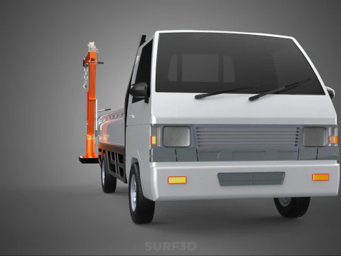 FOLDABLE MOUNTED BED CRANE HOIST LIFTING HAND WINCH PICKUP TRUCK 3D Model