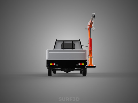 FOLDABLE MOUNTED BED CRANE HOIST LIFTING HAND WINCH PICKUP TRUCK Modello 3D