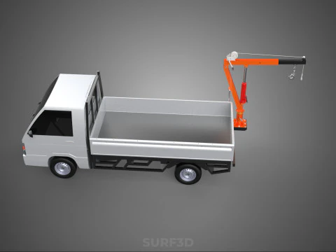 FOLDABLE MOUNTED BED CRANE HOIST LIFTING HAND WINCH PICKUP TRUCK 3D Model
