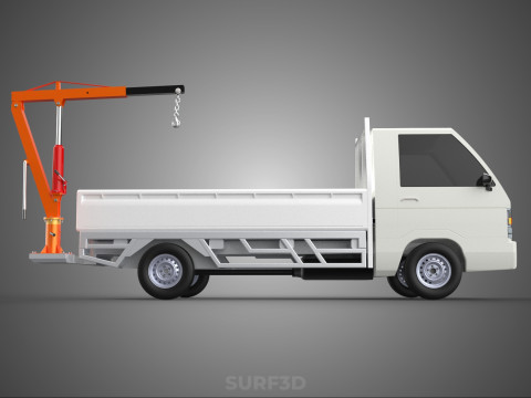 CRIC HYDRAULIQUE MANUEL ATTACHÉ PALAN À FLÈCHE GRUE PICK-UP Modèle 3D