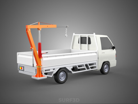 CRIC HYDRAULIQUE MANUEL ATTACHÉ PALAN À FLÈCHE GRUE PICK-UP Modèle 3D