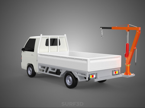 CRIC HYDRAULIQUE MANUEL ATTACHÉ PALAN À FLÈCHE GRUE PICK-UP Modèle 3D