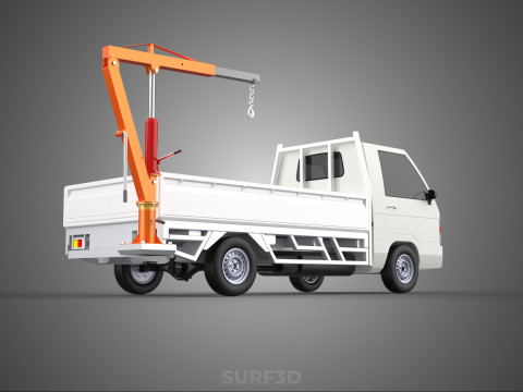 CRIC HYDRAULIQUE MANUEL ATTACHÉ PALAN À FLÈCHE GRUE PICK-UP Modèle 3D