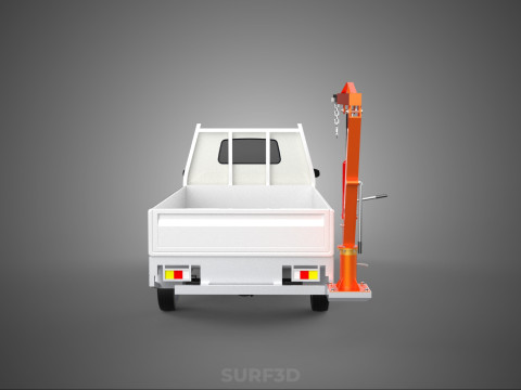 CRIC HYDRAULIQUE MANUEL ATTACHÉ PALAN À FLÈCHE GRUE PICK-UP Modèle 3D