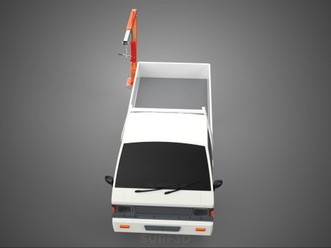 CRIC HYDRAULIQUE MANUEL ATTACHÉ PALAN À FLÈCHE GRUE PICK-UP Modèle 3D