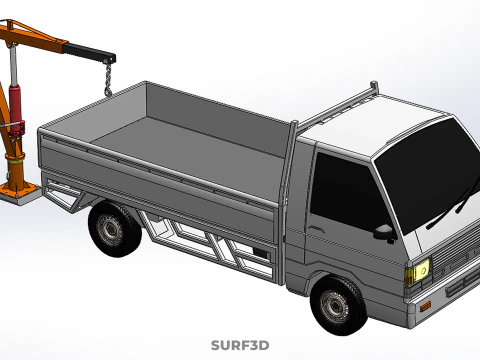 ANEXO MANUAL HIDR&Aacute;ULICO ELEVADOR DE JIB GUINDASTE CAMINH&Atilde;O PICKUP Modelo 3D