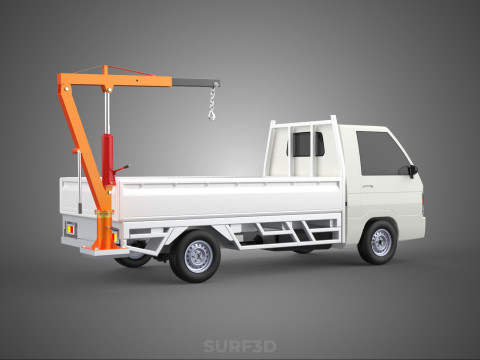 CRIC HYDRAULIQUE MANUEL ATTACHÉ PALAN À FLÈCHE GRUE PICK-UP Modèle 3D