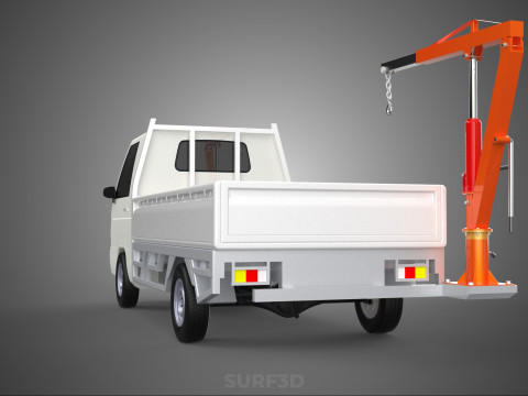 CRIC HYDRAULIQUE MANUEL ATTACHÉ PALAN À FLÈCHE GRUE PICK-UP Modèle 3D