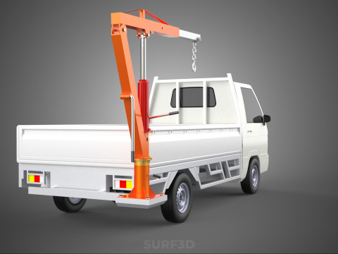 CRIC HYDRAULIQUE MANUEL ATTACHÉ PALAN À FLÈCHE GRUE PICK-UP Modèle 3D