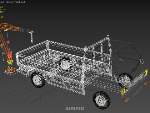 ANEXO MANUAL HIDR&Aacute;ULICO ELEVADOR DE JIB GUINDASTE CAMINH&Atilde;O PICKUP Modelo 3D