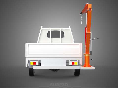 CRIC HYDRAULIQUE MANUEL ATTACHÉ PALAN À FLÈCHE GRUE PICK-UP Modèle 3D