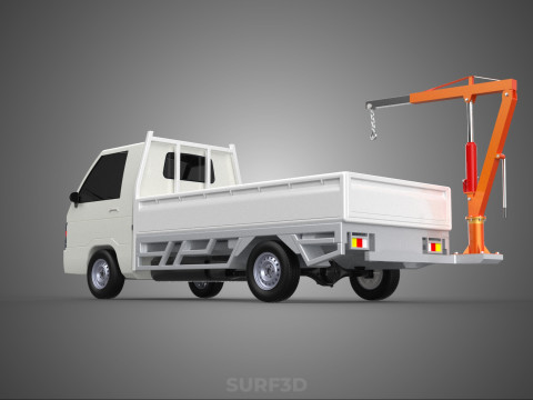 CRIC HYDRAULIQUE MANUEL ATTACHÉ PALAN À FLÈCHE GRUE PICK-UP Modèle 3D