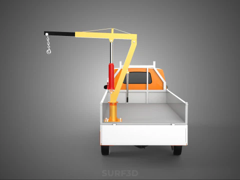 TAILGATE REAR GATE HYDRAULIC JACK LIFT HOIST CRANE PICKUP TRUCK 3D Model
