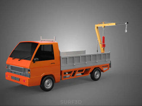 TAILGATE REAR GATE HYDRAULIC JACK LIFT HOIST CRANE PICKUP TRUCK 3D Model