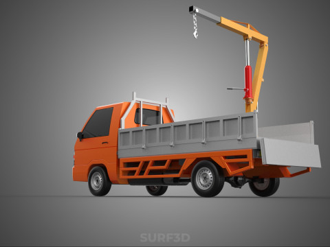 TAILGATE REAR GATE HYDRAULIC JACK LIFT HOIST CRANE PICKUP TRUCK Model 3D