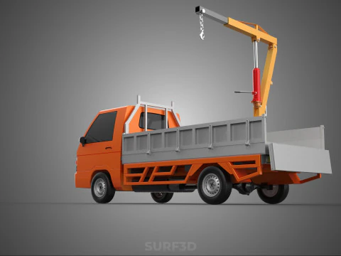 TAILGATE REAR GATE HYDRAULIC JACK LIFT HOIST CRANE PICKUP TRUCK 3D Model