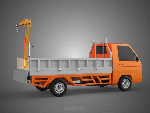 TAILGATE REAR GATE HYDRAULIC JACK LIFT HOIST CRANE PICKUP TRUCK 3D Model