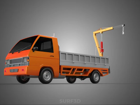 TAILGATE REAR GATE HYDRAULIC JACK LIFT HOIST CRANE PICKUP TRUCK 3D Model