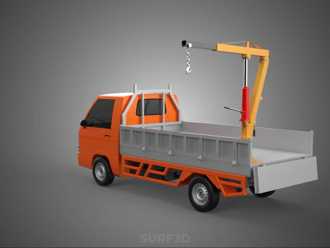 TAILGATE REAR GATE HYDRAULIC JACK LIFT HOIST CRANE PICKUP TRUCK 3D Model
