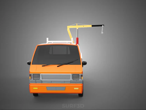 TAILGATE REAR GATE HYDRAULIC JACK LIFT HOIST CRANE PICKUP TRUCK 3D Model