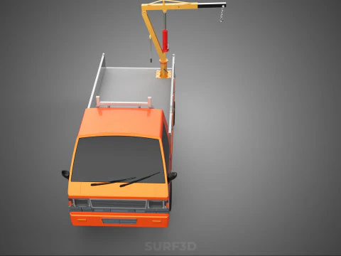 TAILGATE REAR GATE HYDRAULIC JACK LIFT HOIST CRANE PICKUP TRUCK 3D Model