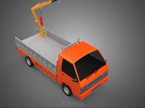 TAILGATE REAR GATE HYDRAULIC JACK LIFT HOIST CRANE PICKUP TRUCK 3D Model