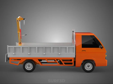 TAILGATE REAR GATE HYDRAULIC JACK LIFT HOIST CRANE PICKUP TRUCK 3D Model
