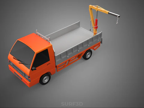 TAILGATE REAR GATE HYDRAULIC JACK LIFT HOIST CRANE PICKUP TRUCK 3D Model