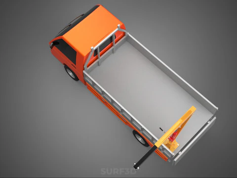 TAILGATE REAR GATE HYDRAULIC JACK LIFT HOIST CRANE PICKUP TRUCK 3D Model
