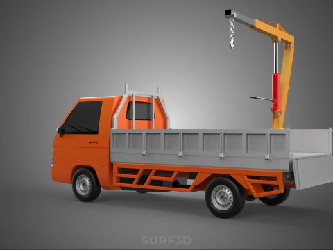 TAILGATE REAR GATE HYDRAULIC JACK LIFT HOIST CRANE PICKUP TRUCK 3D Model