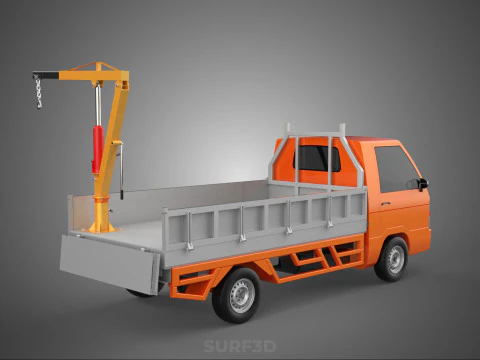 TAILGATE REAR GATE HYDRAULIC JACK LIFT HOIST CRANE PICKUP TRUCK 3D Model