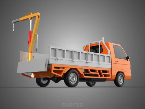 TAILGATE REAR GATE HYDRAULIC JACK LIFT HOIST CRANE PICKUP TRUCK 3D Model