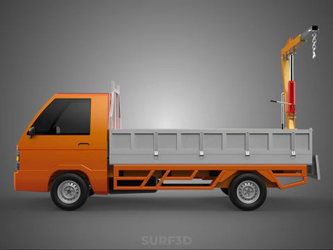 TAILGATE REAR GATE HYDRAULIC JACK LIFT HOIST CRANE PICKUP TRUCK 3D Model