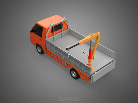 TAILGATE REAR GATE HYDRAULIC JACK LIFT HOIST CRANE PICKUP TRUCK 3D Model