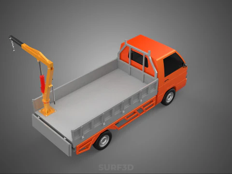 TAILGATE REAR GATE HYDRAULIC JACK LIFT HOIST CRANE PICKUP TRUCK 3D Model