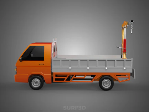 TAILGATE REAR GATE HYDRAULIC JACK LIFT HOIST CRANE PICKUP TRUCK 3D Model