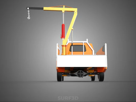 TAILGATE REAR GATE HYDRAULIC JACK LIFT HOIST CRANE PICKUP TRUCK 3D Model