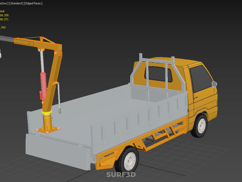 TAILGATE REAR GATE HYDRAULIC JACK LIFT HOIST CRANE PICKUP TRUCK Model 3D