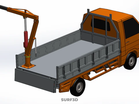 TAILGATE REAR GATE HYDRAULIC JACK LIFT HOIST CRANE PICKUP TRUCK 3D Model