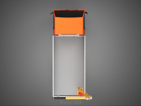 REAR GATE TAILGATE FOLDING CRANE HAND CRANK WINCH TRUCK PICKUP 3D 模型