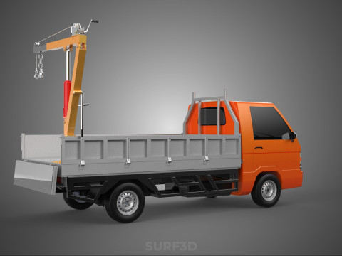 REAR GATE TAILGATE FOLDING CRANE HAND CRANK WINCH TRUCK PICKUP 3D 模型